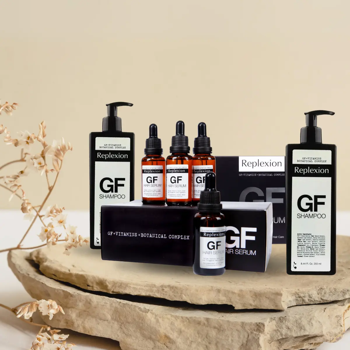 Replexion Growth Factor Set 2 confezioni di siero e 2 shampoo speciali per la crescita dei capelli